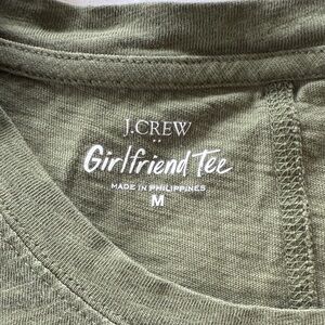 J. Crew Sage Green Girlfriend Tee